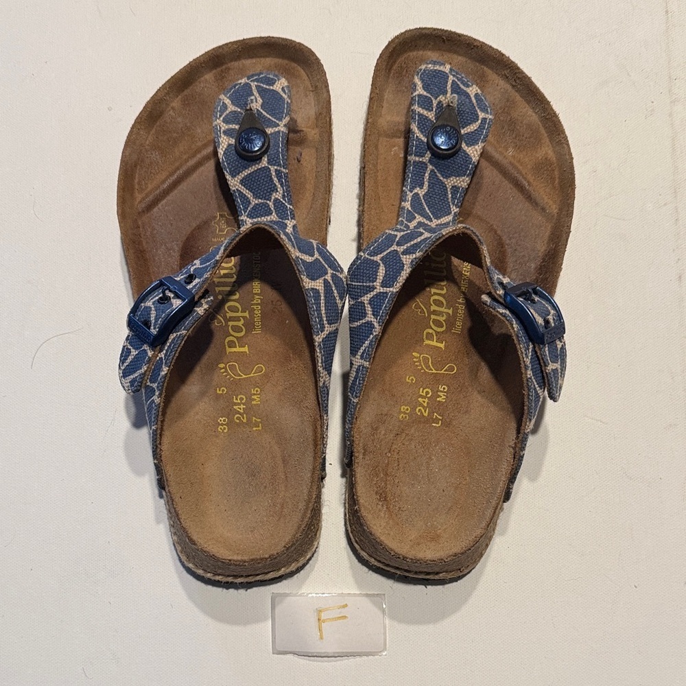 Birkenstock Blue Patterned Sandals - Picture 3 of 4